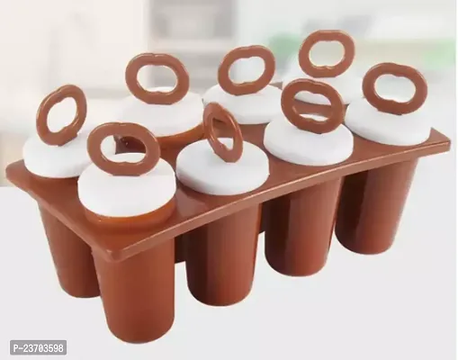 Plastic Frozen Ice Cream Mould Tray of 6 Candy with Reusable Stick-thumb0
