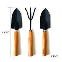 Mini Garden Tool Set Gardening Shovels, Spade, Rale with Wooden Handles, Gardening Tool Set-thumb1