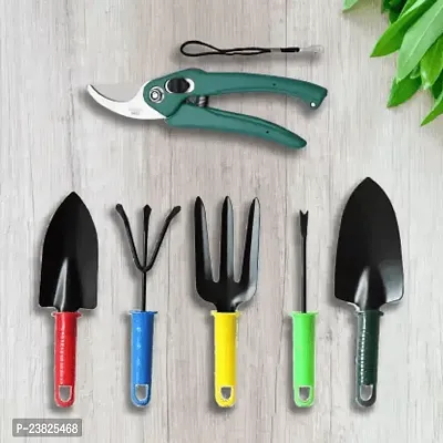 Garden Scissors,Hand Cultivator,Small Trowel,Fork  Hand Weeder Straight Garden Tool Kitnbsp;nbsp;(6 Tools)-thumb0