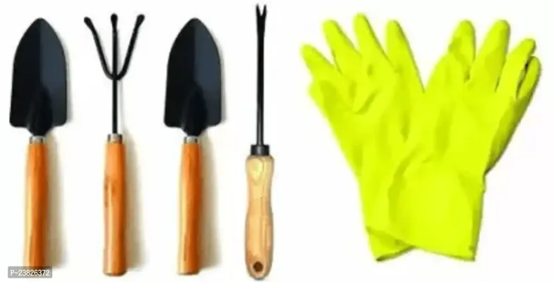Gardening Tools - Hand Cultivator, Small Trowel, Garden Fork, Hand Weeder Garden Tool Kit  (6 Tools)-thumb0