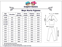 Superminis Boys Cotton Side Button Open Kurta with Pocket Square Style and Elastic Pyjama Set - Mandrin Collar, Side Slits, Criss Cross Bottom Shaped, Full Sleeves (5-6 Years, Mustard)-thumb4