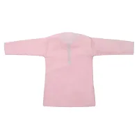 "Superminis Baby Boys Ethnic Wear Khadi Cotton Kurta Pyjama Set with Wooden Button (Baby Pink, 5-6 Years)"-thumb3