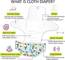 Superminis "CARES" Baby Diaper - Waterproof, Adjustable, Washable and Reusable Pocket Diapers for Newborns and Infants, Pack of 3-thumb4