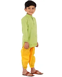 "superminis Baby Boys Embroidered Cotton Ethnic Wear Kurta with Dhoti (Green, 18-24 Months)"-thumb1