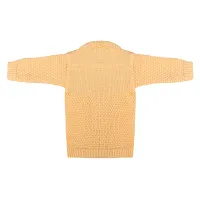 Superminis Baby Girl and Baby Boy Woollen Sweater with Cap and Booties for 0-6 Months (3pc, Yellow)-thumb2