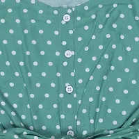 "Superminis Baby Girls Polka Dot Printed Cotton Rayon Playsuit/Jumpsuit (Green, 3-4 Years)"-thumb2