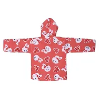 Superminis Unisex Cartoon Print Front Open Hooded Winter Set (0-6 Months, Red)-thumb2