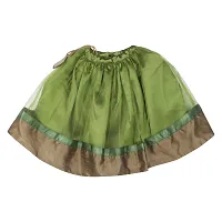 "Superminis Baby Girls 3 Layered Net Lehnga and Embroidered Top Dress with Coloured Dupatta (Lime Green, 4-5 Years)"-thumb4