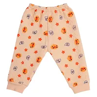 "Superminis Baby Boys and Baby Girls Fine Quality Front Open Winter Wear Printed Top and Pyjama with Rib, Pack of 1 Set (0-3 Months, Peach)"-thumb3