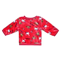 "Superminis Baby Winter Set - 1 Front Open Top, 2 Pyjamas, 1 Cap and 1 Bib for Newborn Girls and Boys (Red, 0-6 Months)"-thumb2