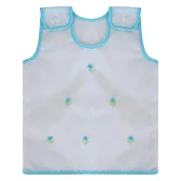 "Superminis Newborn Baby Girls and Baby Boys Cotton Jhabla/Vest with Embroidery On The Front and Shoulder Button, Pack of 4 (0-6 Months, Mix Colors)"-thumb2