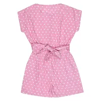 "Superminis Baby Girls Polka Dot Printed Cotton Rayon Playsuit/Jumpsuit (Pink, 5-6 Years)"-thumb1