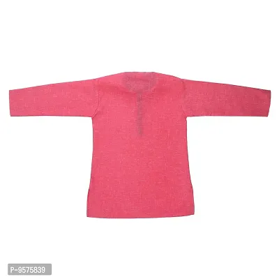 Superminis Baby Boys Ethnic Wear Khadi Cotton Kurta Pyjama Set with Wooden Button (Pink, 2-3 Years)-thumb4