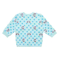 Superminis Baby Boys and Baby Girls Fine Quality Front Open Winter Wear Printed Top and Pyjama with Rib, Pack of 2 Set (3-6 Months, Sky Blue and Pink)-thumb3