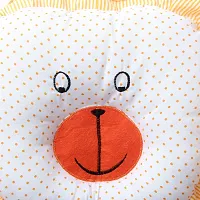 Superminis Cotton Baby Head Pillow with 2 Bolster/Side Pillows - Embroidered, Dot Printed for New Born (Peach, 0-12 Months)-thumb2