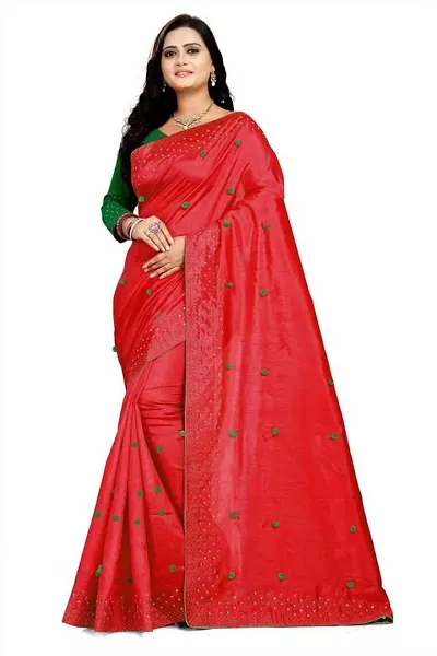 Women's Venkatgiri Silk Saree With Un-stitched Blouse (Pom_Grey)