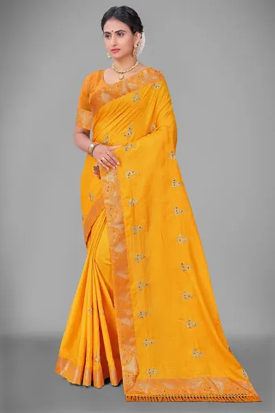 Women StylishCotton Silk Saree with Blouse piece