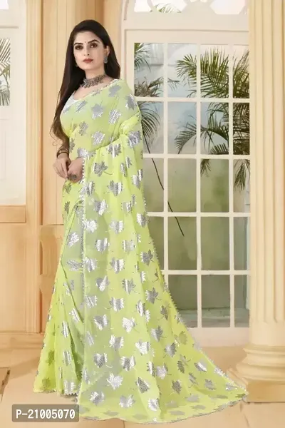 Women StylishGeorgette Saree with Blouse piece