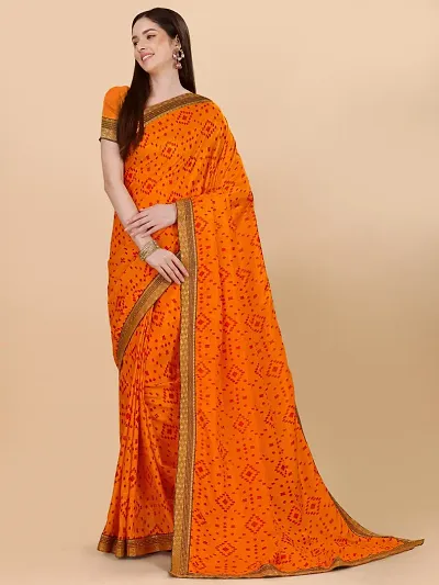 Stylish Chiffon Saree with Blouse piece For Women