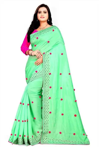 Women StylishArt Silk Saree with Blouse piece