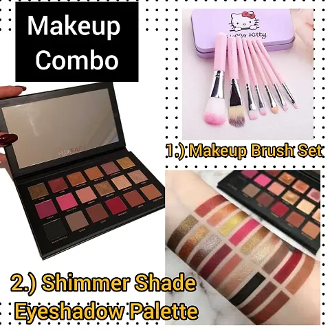 Glittery Eye Shadow and Makeup Brush Combo