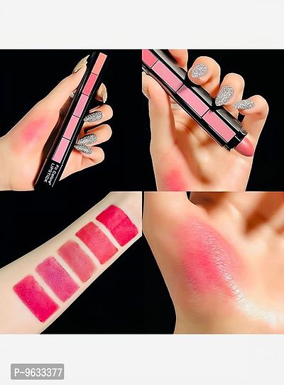 Combo of 2 Fabulous Matte Shades 5 in 1 Lipstick (Red + Nude) Editi + 36H EYELINE FREE (3 Items in the set)  Style-thumb4