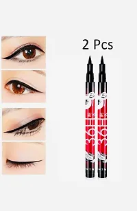 Makeup Beauty Kajal  3in1 Eyeliner, Mascara, Eyebrow Pencil  High Quality Waterproof Liquid-Eye Liner 36H ( PACK OF 6) (6 Items in the set)-thumb1