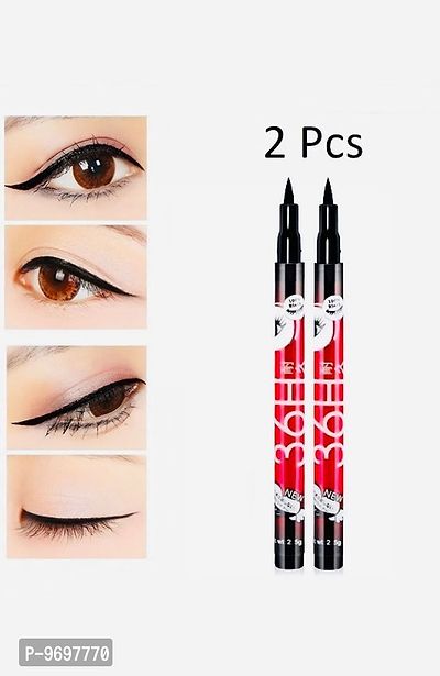 Makeup Beauty Kajal  3in1 Eyeliner, Mascara, Eyebrow Pencil  High Quality Waterproof Liquid-Eye Liner 36H ( PACK OF 6) (6 Items in the set)-thumb2