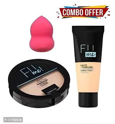 Face Makeup- Matte-Pore-less Liquid Tube Foundations ,Blender Puff-thumb0