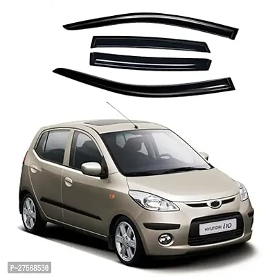 Unbreakable Door Visor Wind Deflector Rain Guard Compatible Hyundai i10 2007 to 2009 Type 1 Set of 4pc