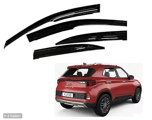 Car Side Window Door Visor Rain Guard ABS Flexible Plastic Non Breakable New Venue 2022 Onwards 4Pcs