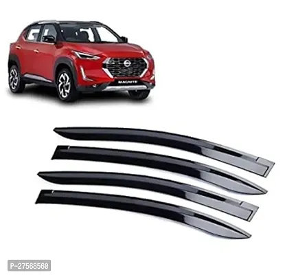 Unbreakable Injection Moulded Car Side Window Deflector Door Visor Wind Guard Rain Guard Compatible with Magnite Set of-4pcs