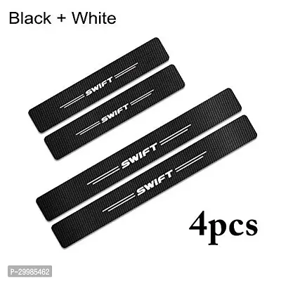 ANSHUL INTERNET,4pcs Carbon Fiber Sticker Car Door Sill Scuff Guard, Welcome Pedal Protect, Anti-Kick Scratch for Cars Doors-thumb0