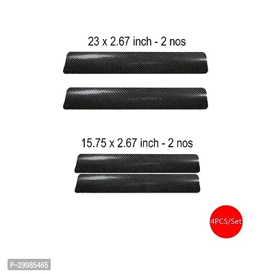 ANSHUL INTERNET,4pcs Carbon Fiber Sticker Car Door Sill Scuff Guard, Welcome Pedal Protect, Anti-Kick Scratch for Cars Doors-thumb0