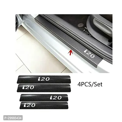 ANSHUL INTERNET,4pcs Carbon Fiber Sticker Car Door Sill Scuff Guard, Welcome Pedal Protect, Anti-Kick Scratch for Cars Doors