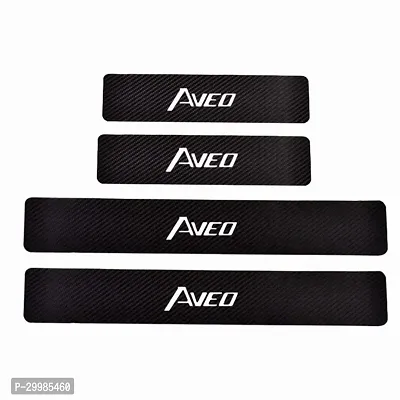 ANSHUL INTERNET,4pcs Carbon Fiber Sticker Car Door Sill Scuff Guard, Welcome Pedal Protect, Anti-Kick Scratch for Cars Doors-thumb0