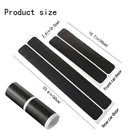 ANSHUL INTERNET ,4pcs Carbon Fiber Sticker Car Door Sill Scuff Guard, Welcome Pedal Protect, Anti-Kick Scratch for Cars Doors-thumb2