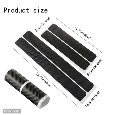 ANSHUL INTERNET ,4pcs Carbon Fiber Sticker Car Door Sill Scuff Guard, Welcome Pedal Protect, Anti-Kick Scratch for Cars Doors-thumb3