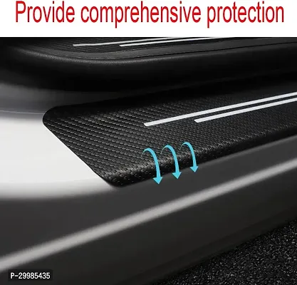 ANSHUL INTERNET,4pcs Carbon Fiber Sticker Car Door Sill Scuff Guard, Welcome Pedal Protect, Anti-Kick Scratch for Cars Doors-thumb4