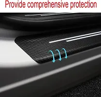 ANSHUL INTERNET,4pcs Carbon Fiber Sticker Car Door Sill Scuff Guard, Welcome Pedal Protect, Anti-Kick Scratch for Cars Doors-thumb2