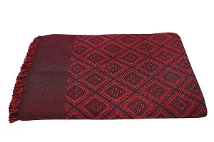 Saagar Tex 200 TC Poly Cotton SOLAPUR CHADDAR AC Comforter Blanket(Classic /Size: 60'' x 90''/Double Bed Size/Color:Red)-thumb1
