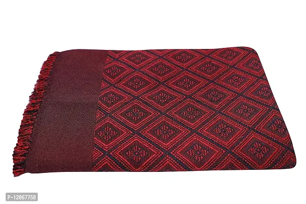 Saagar Tex 200 TC Poly Cotton SOLAPUR CHADDAR AC Comforter Blanket(Classic /Size: 60'' x 90''/Double Bed Size/Color:Red)-thumb2