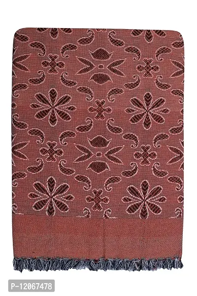 Saagar Tex 200 TC Poly Cotton SOLAPUR CHADDAR AC Comforter Blanket (Poly cott Deluxe/Double Bed Size/Size: 60"" x 90""/Color:Orange)-thumb0