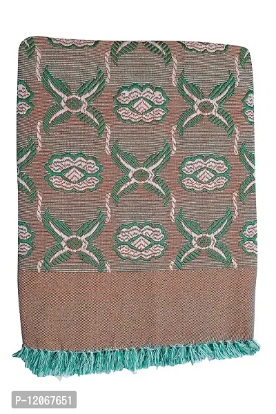 Saagar Tex 200 TC Poly Cotton SOLAPUR CHADDAR AC Comforter Blanket (Special Poly cott/Double Bed Size/Size: 60"" x 90""/Color:Green)