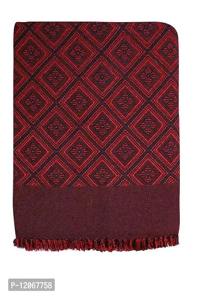 Saagar Tex 200 TC Poly Cotton SOLAPUR CHADDAR AC Comforter Blanket(Classic /Size: 60'' x 90''/Double Bed Size/Color:Red)-thumb0