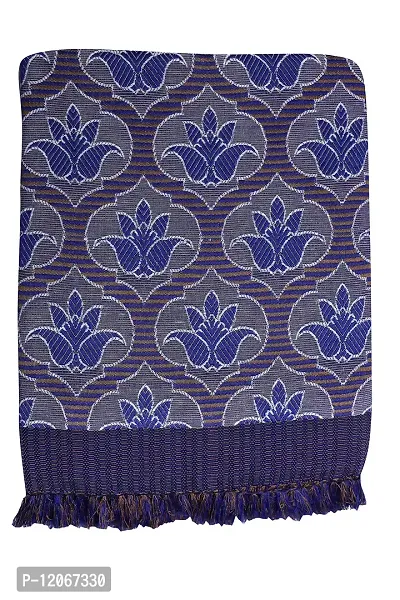 Saagar Tex 200 TC Poly Cotton SOLAPUR CHADDAR AC Comforter Blanket (rithika/Double Bed Size/Size: 60"" x 90""/Color:Blue)
