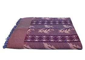 Saagar Tex 200 TC Poly Cotton SOLAPUR CHADDAR AC Comforter Blanket (Special Poly cott/Double Bed Size/Size: 60"" x 90""/Color:Violet)-thumb1