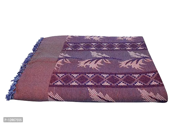 Saagar Tex 200 TC Poly Cotton SOLAPUR CHADDAR AC Comforter Blanket (Special Poly cott/Double Bed Size/Size: 60"" x 90""/Color:Violet)-thumb2