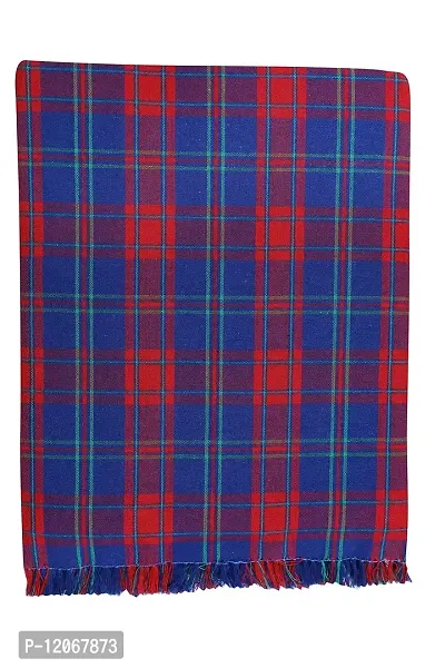 Saagar Tex 200 TC Pure Cotton SOLAPUR CHADDAR AC Comforter Blanket(Spl Fancy Check /Double Bed Size/Size: 60'' x 90''/Color:Red)