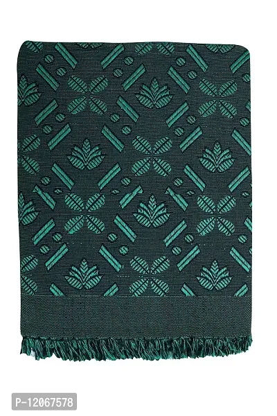 Saagar Tex 200 TC Poly Cotton SOLAPUR CHADDAR AC Comforter Blanket(Classic /Size: 60'' x 90''/Double Bed Size/Color:Green)-thumb0